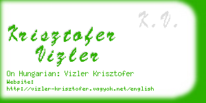 krisztofer vizler business card